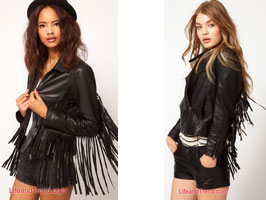 Black Fringed Leather Jacket