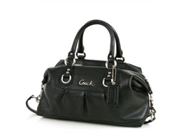 NEW COACH BLACK LEATHER SHOULDER PURSE BAG 2019